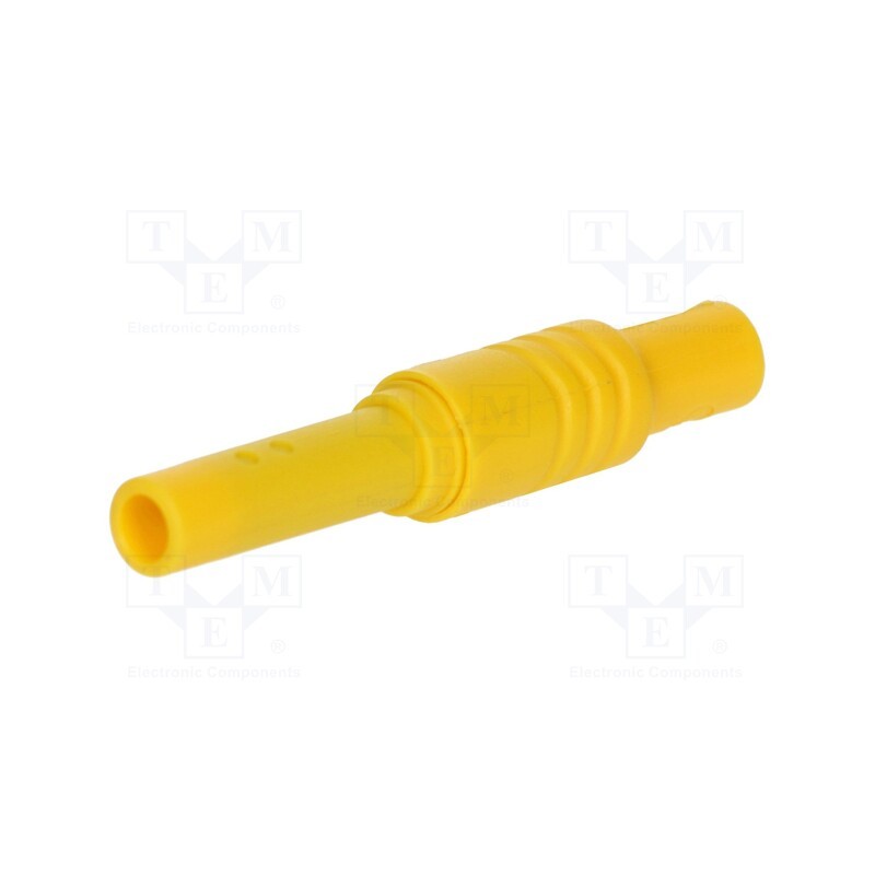 1 pcs x HIRSCHMANN T&M - KUN S GE - Socket, 4mm banana, 24A, 1kVDC, yellow, nickel plated, -15÷75°C