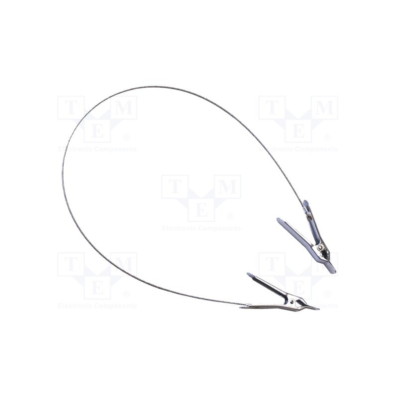 1 pcs x MUELLER ELECTRIC - AI-000422 - Ground/earth cable, both sides,aligator clip, Len: 0.46m