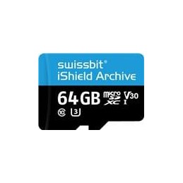 1 pcs : SFSD064GN1PT1MT-I-7G-07P-SW6 - Memory Cards Secure microSD Card, PS-66u iShield Archive, 64 GB, 3D PSLC Flash, -40C to +