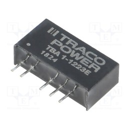 1 pcs x TRACO POWER - TBA 1-1223E - Converter: DC/DC, 1W, Uin: 10.8÷13.2V, Uout: 15VDC, Uout2: -15VDC