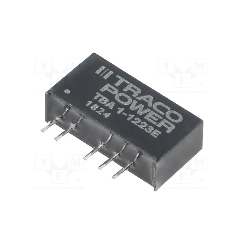 1 pcs x TRACO POWER - TBA 1-1223E - Converter: DC/DC, 1W, Uin: 10.8÷13.2V, Uout: 15VDC, Uout2: -15VDC