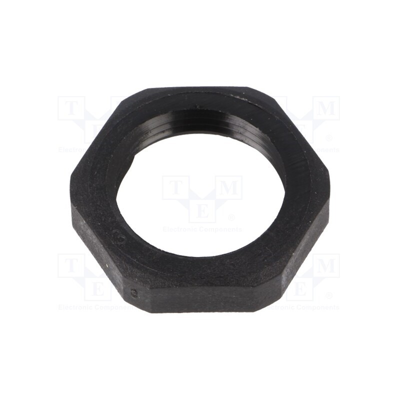 1 pcs x PMA - BMN-13 - Nut, Thread: PG, polyamide, PMAFIX MN, -40÷105°C, black, 27mm