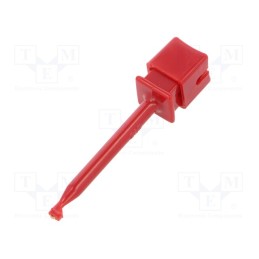 1 pcs x MUELLER ELECTRIC - BU-00202-2 - Clip-on probe, hook type, 10A, 1kVDC, red, 63mm
