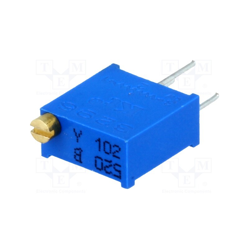5 pcs x SR PASSIVES - T910Y-1K - Potentiometer: mounting, multiturn, 1kΩ, 500mW, THT, ±10%, linear