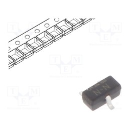 10 pcs x TOSHIBA - SSM3K72KFS,LF(T - Transistor: N-MOSFET, unipolar, 60V, 0.3A, 150mW, SC75