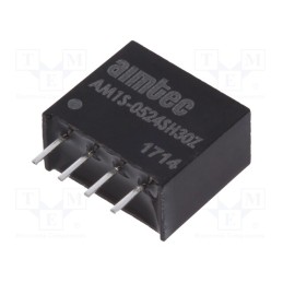 1 pcs x AIMTEC - AM1S-0524SH30Z - Converter: DC/DC, 1W, Uin: 4.5÷5.5V, Uout: 24VDC, Iout: 50mA, SIP4
