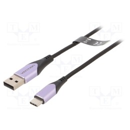 1 pcs x VENTION - CODVF - Cable, USB 2.0, USB A plug,USB C plug, nickel plated, 1m, black