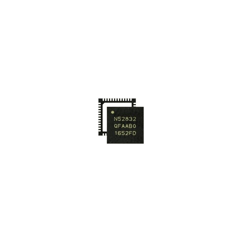 1 pcs : NRF52832-QFAA-G-R7 - RF System on a Chip - SoC Versatile Bluetooth 5.3 SoC supporting Bluetooth Low Energy, Bluetooth me