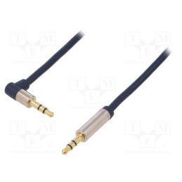 1 pcs x LOGILINK - CA11075 - Cable, Jack 3.5mm 3pin plug,Jack 3.5mm 3pin angled plug, 0.75m