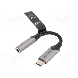 1 pcs x VENTION - BGMHA - Cable, Jack 3.5mm socket,USB C plug, nickel plated, 0.1m, 29AWG