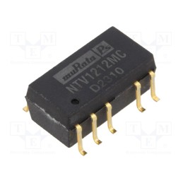 1 pcs x Murata Power Solutions - NTV1212MC - Converter: DC/DC, 1W, Uin: 10.8÷13.2V, Uout: 12VDC, Iout: 42mA, SMD