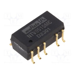 1 pcs x Murata Power Solutions - NTV0515MC - Converter: DC/DC, 1W, Uin: 4.5÷5.5V, Uout: 15VDC, Iout: 33mA, SMD