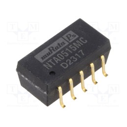 1 pcs x Murata Power Solutions - NTA0515MC - Converter: DC/DC, 1W, Uin: 4.5÷5.5V, Uout: 15VDC, Uout2: -15VDC, SMD