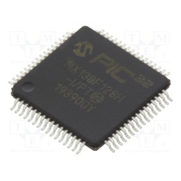 1 pcs x MICROCHIP TECHNOLOGY - PIC32MX130F128H-I/PT - IC: PIC microcontroller, 128kB, 2.3÷3.6VDC, SMD, TQFP64, PIC32