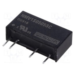1 pcs x Murata Power Solutions - NMV1S0505SC - Converter: DC/DC, 1W, Uin: 4.5÷5.5V, Uout: 5VDC, Iout: 200mA, SIP