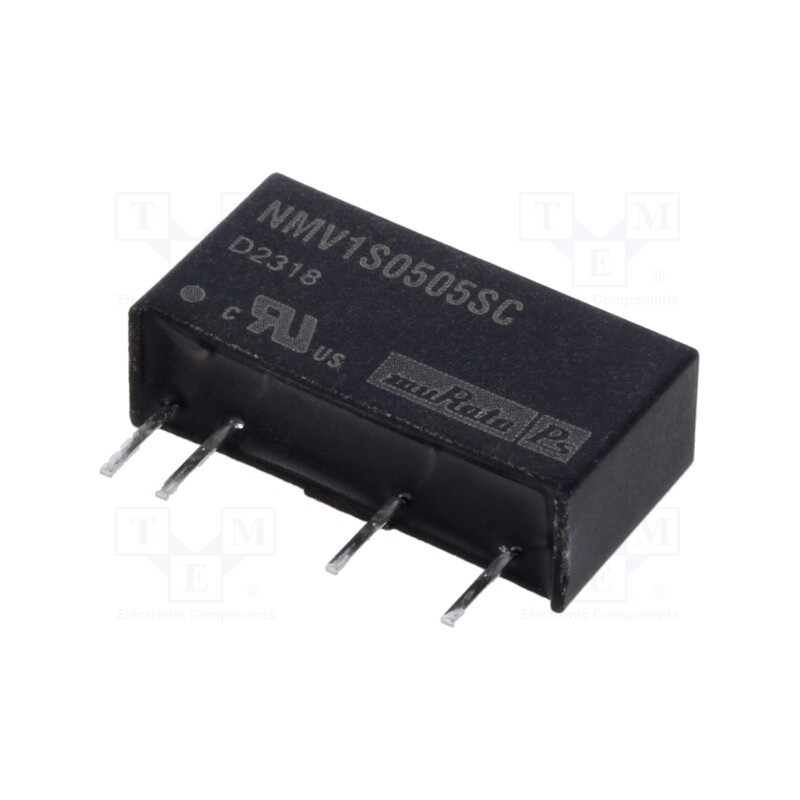 1 pcs x Murata Power Solutions - NMV1S0505SC - Converter: DC/DC, 1W, Uin: 4.5÷5.5V, Uout: 5VDC, Iout: 200mA, SIP