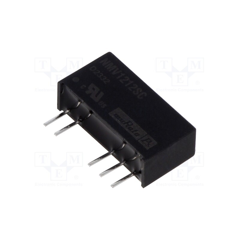 1 pcs x Murata Power Solutions - NMV1212SC - Converter: DC/DC, 1W, Uin: 10.8÷13.2V, Uout: 12VDC, Uout2: -12VDC