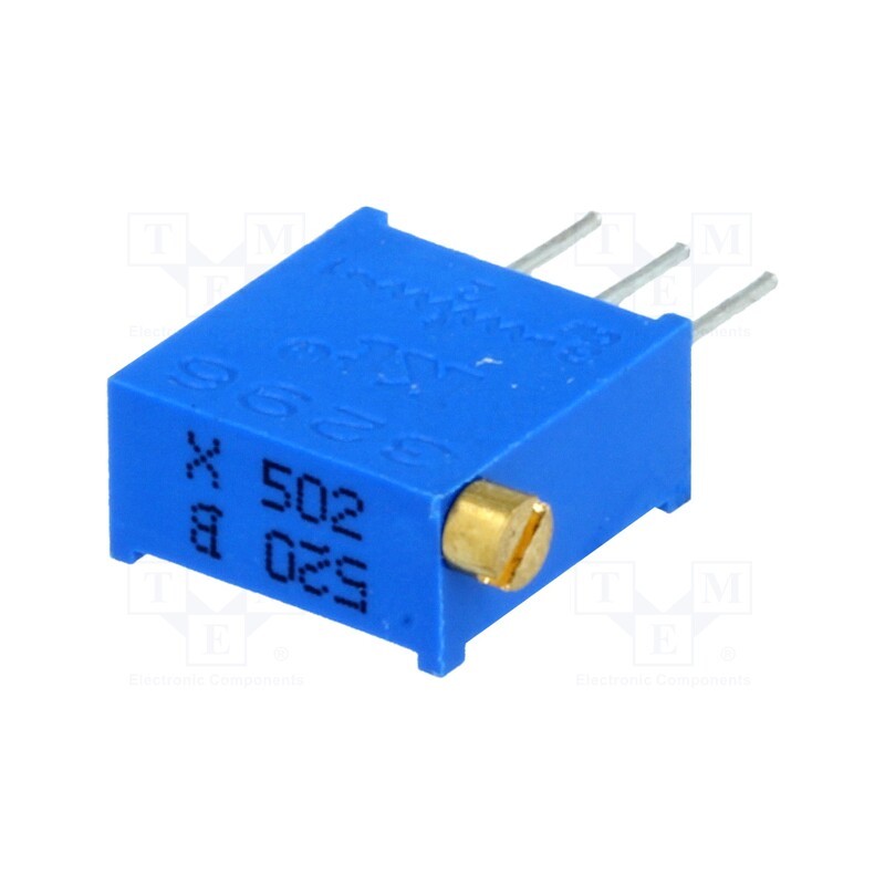 5 pcs x SR PASSIVES - T910X-5K - Potentiometer: mounting, multiturn, 5kΩ, 500mW, THT, ±10%, linear