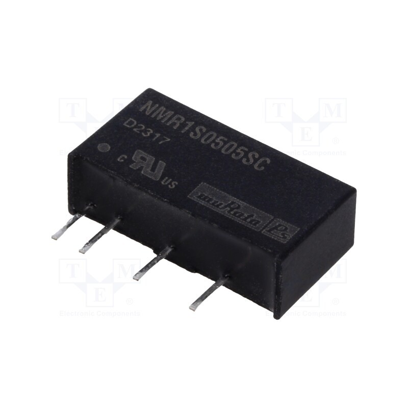 1 pcs x Murata Power Solutions - NMR1S0505SC - Converter: DC/DC, 1W, Uin: 4.5÷5.5V, Uout: 5VDC, Iout: 200mA, SIP