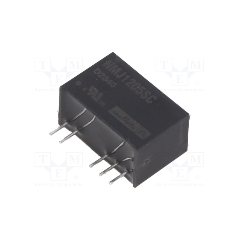 1 pcs x Murata Power Solutions - NMJ1205SC - Converter: DC/DC, 1W, Uin: 10.8÷13.2V, Uout: 5VDC, Uout2: -5VDC, SIP