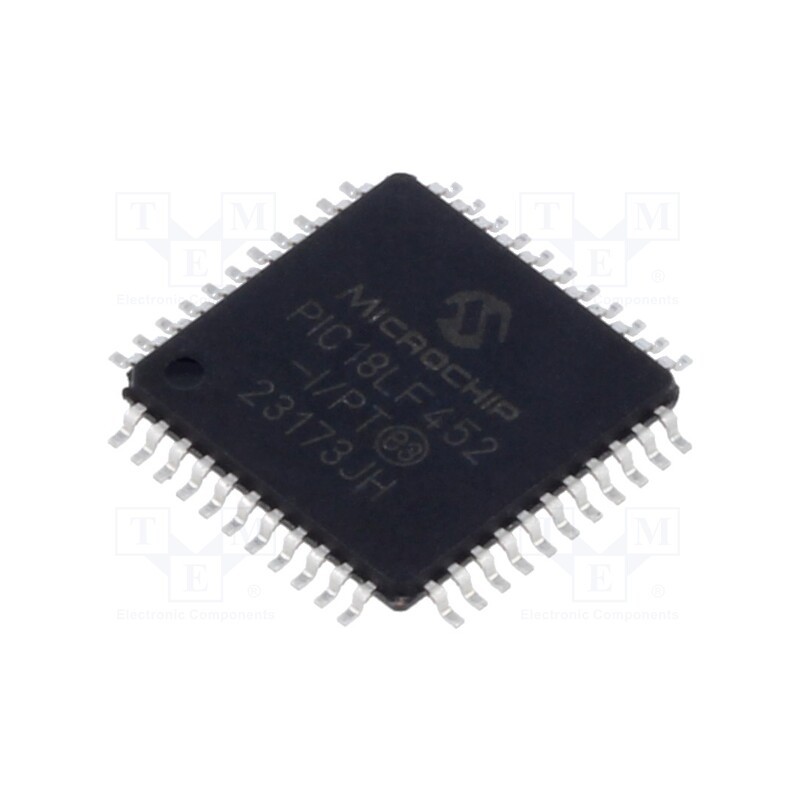 1 pcs x MICROCHIP TECHNOLOGY - PIC18LF452-I/PT - IC: PIC microcontroller, 40MHz, 2.5÷5.5VDC, SMD, TQFP44, PIC18