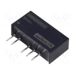 1 pcs x Murata Power Solutions - NMA0509SC - Converter: DC/DC, 1W, Uin: 4.5÷5.5V, Uout: 9VDC, Uout2: -9VDC, SIP