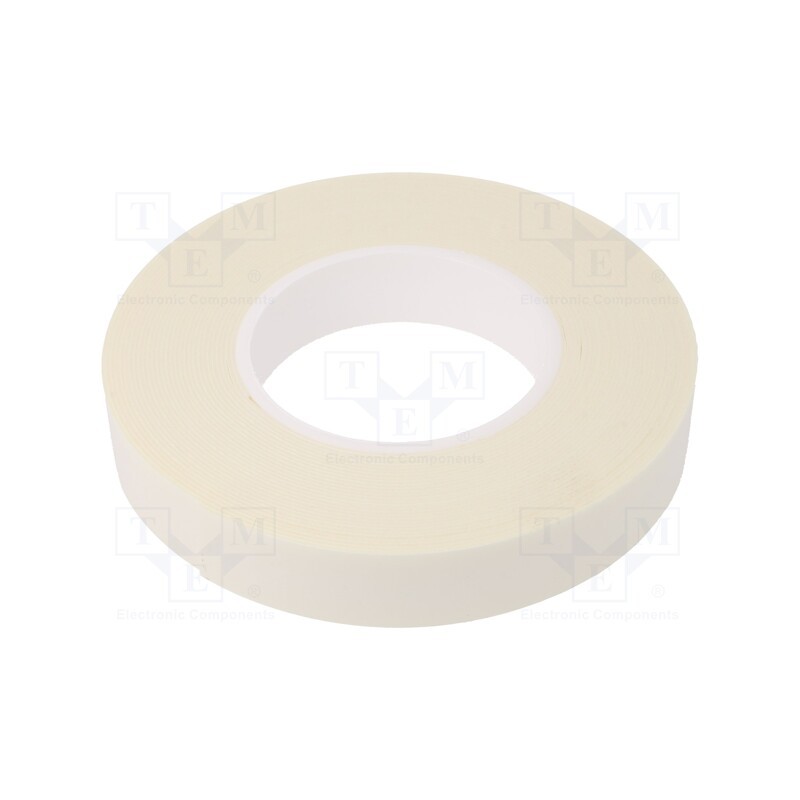 1 rol x - 3502 PIANKOWA 1MM 25MM-11M - Tape: fixing, W: 25mm, L: 11m, Thk: 1mm, two-sided adhesive, white