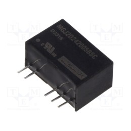 1 pcs x Murata Power Solutions - MGJ2D242005BSC - Converter: DC/DC, 2W, Uin: 24V, Uout: 20VDC, Uout2: -5VDC, Iout: 80mA