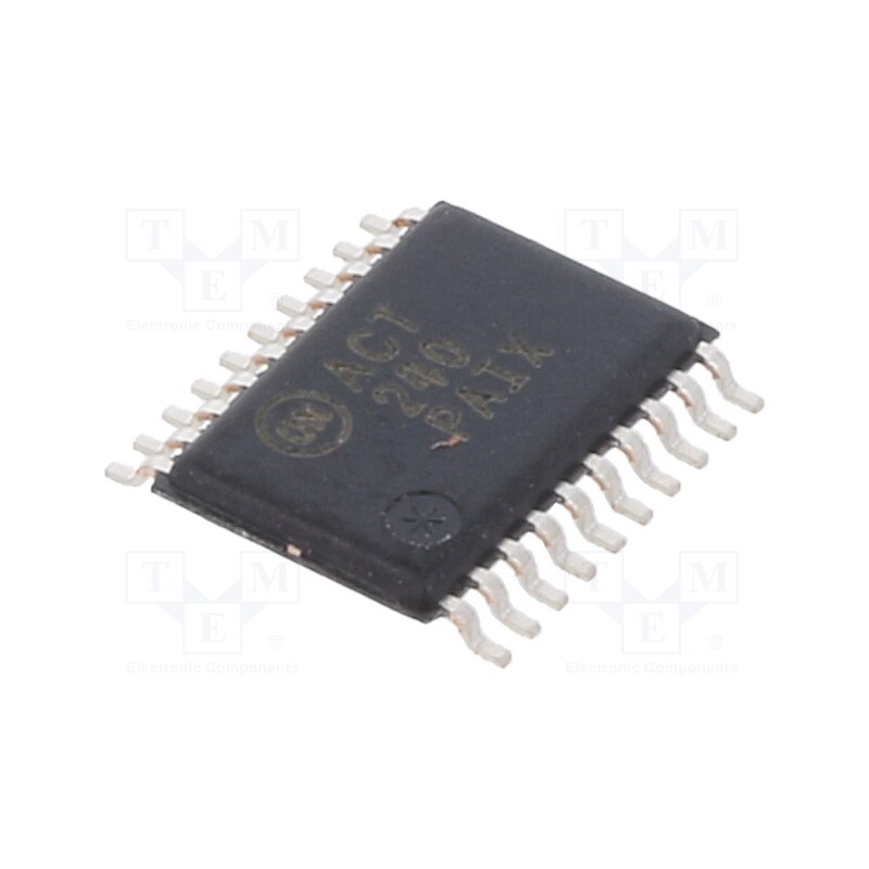 3 pcs x ONSEMI - 74ACT240MTC - IC: digital, buffer,inverting,line driver, Ch: 8, SMD, TSSOP20, ACT
