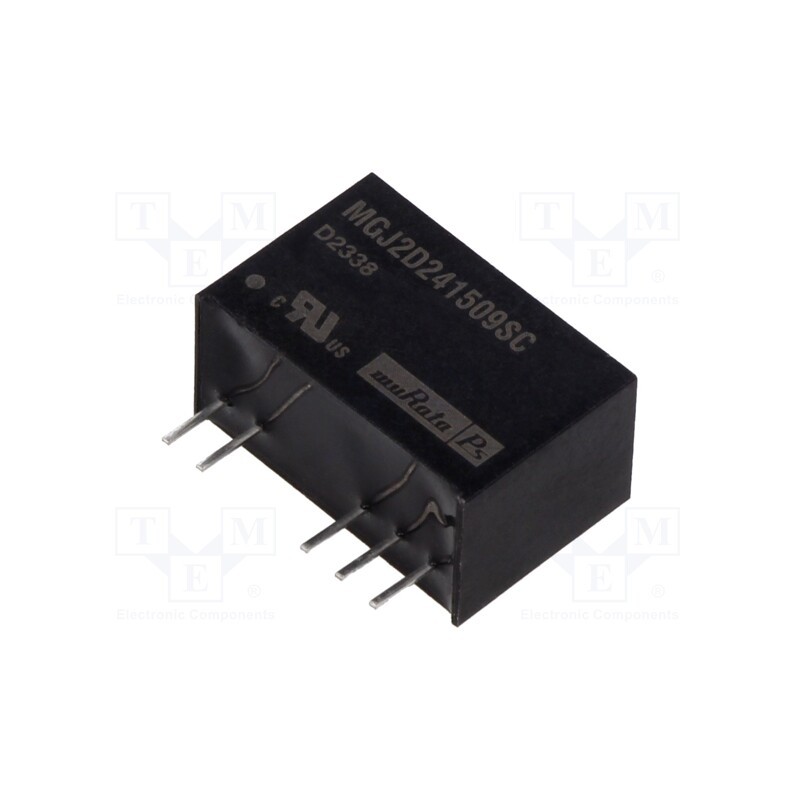 1 pcs x Murata Power Solutions - MGJ2D241509SC - Converter: DC/DC, 2W, Uin: 21.6÷26.4V, Uout: 15VDC, Uout2: -8.7VDC