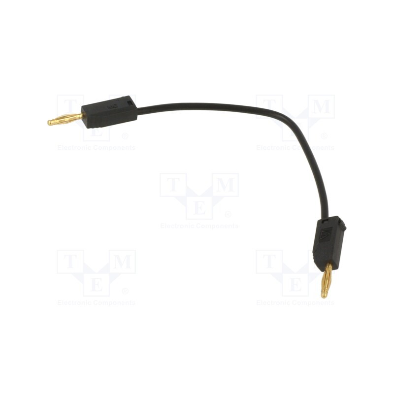 1 pcs x STu00c4UBLI - 28.0039-00721 - Test lead, 60VDC, 30VAC, 10A, banana plug 2mm,both sides, black