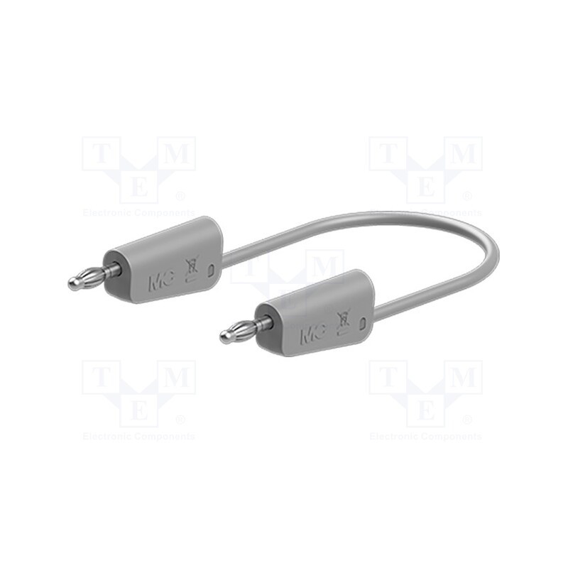 1 pcs x STu00c4UBLI - 64.1034-02528 - Test lead, 60VDC, 30VAC, 32A, banana plug 4mm,both sides, grey