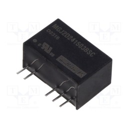 1 pcs x Murata Power Solutions - MGJ2D241503BSC - Converter: DC/DC, 2W, Uin: 24V, Uout: 15VDC, Uout2: -3.5VDC, SIP, THT