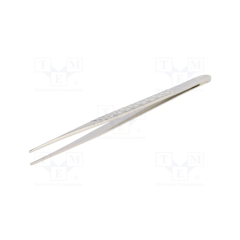 1 pcs x DONAU ELEKTRONIK - PZ7 - Tweezers, 160mm, Blades: elongated, Blade tip shape: rounded