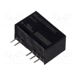 1 pcs x Murata Power Solutions - MGJ2D151802BSC - Converter: DC/DC, 2W, Uin: 15V, Uout: 18VDC, Uout2: -2.5VDC, SIP, THT