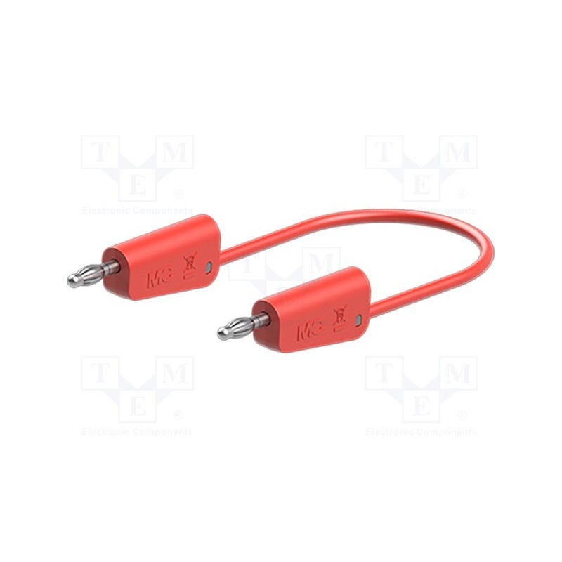 1 pcs x STu00c4UBLI - 64.1034-02522 - Test lead, 60VDC, 30VAC, 32A, banana plug 4mm,both sides, red