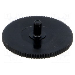 5 pcs x ACP - CA9MR 9041 - Knob, thumbwheel, black, Ø21mm, for mounting potentiometers, CA9M