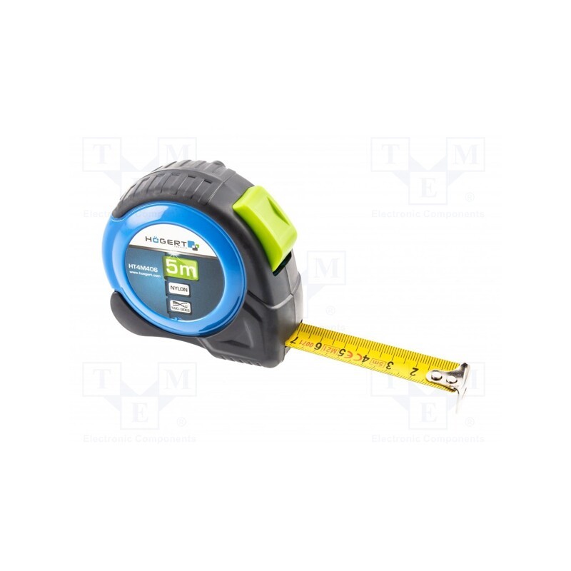 1 pcs x Hu00d6GERT TECHNIK - HT4M406 - Measuring tape, L: 5m, Width: 19mm, Class: II, double-sided