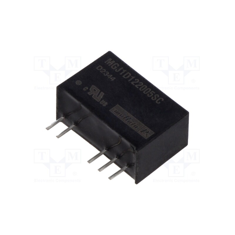 1 pcs x Murata Power Solutions - MGJ1D122005SC - Converter: DC/DC, 1W, Uin: 12V, Uout: 20VDC, Uout2: -5VDC, Iout: 40mA