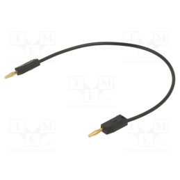 1 pcs x STu00c4UBLI - 28.0039-01521 - Test lead, 60VDC, 30VAC, 10A, banana plug 2mm,both sides, black