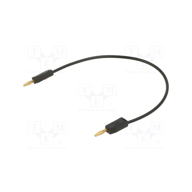 1 pcs x STu00c4UBLI - 28.0039-01521 - Test lead, 60VDC, 30VAC, 10A, banana plug 2mm,both sides, black