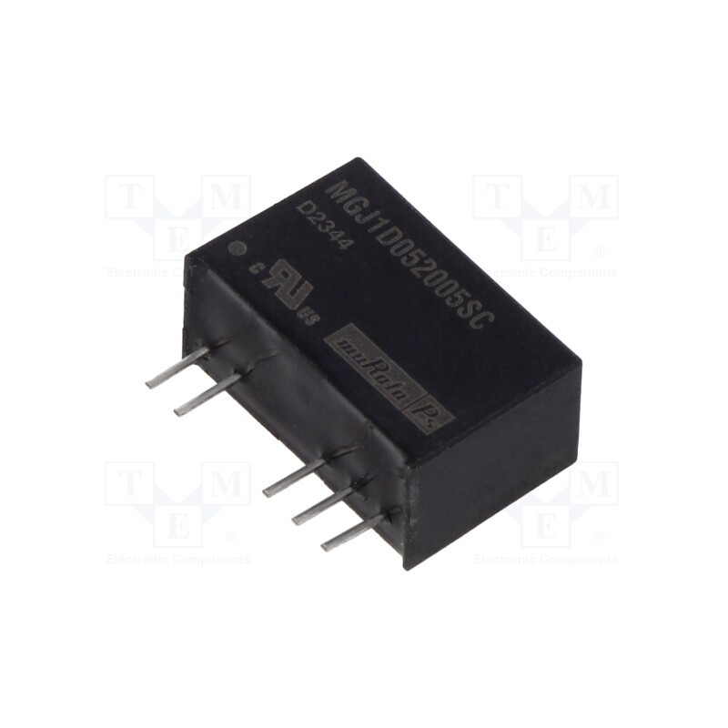 1 pcs x Murata Power Solutions - MGJ1D052005SC - Converter: DC/DC, 1W, Uin: 5V, Uout: 20VDC, Uout2: -5VDC, Iout: 40mA