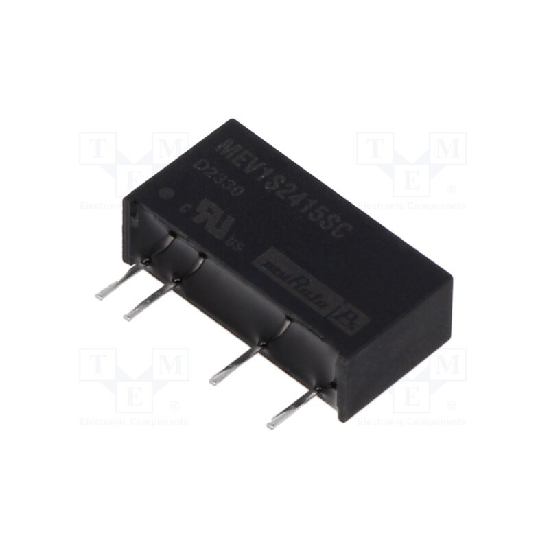 1 pcs x Murata Power Solutions - MEV1S2415SC - Converter: DC/DC, 1W, Uin: 21.6÷26.4V, Uout: 15VDC, Iout: 67mA, SIP
