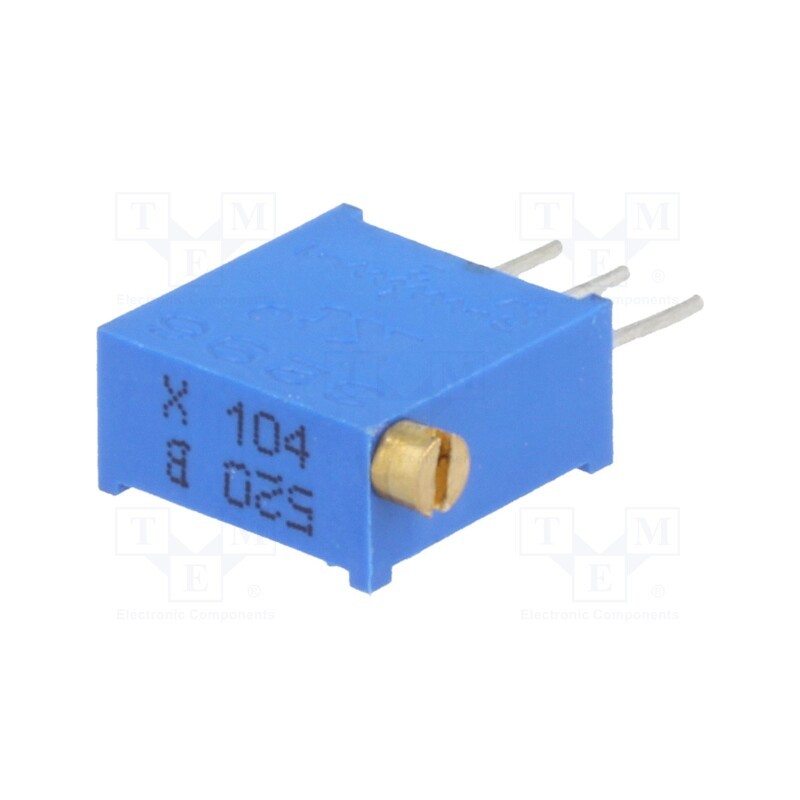 5 pcs x SR PASSIVES - T910X-100K - Potentiometer: mounting, multiturn, 100kΩ, 500mW, THT, ±10%, linear