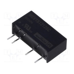 1 pcs x Murata Power Solutions - MEV1S1212SC - Converter: DC/DC, 1W, Uin: 10.8÷13.2V, Uout: 12VDC, Iout: 83mA, SIP