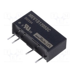 1 pcs x Murata Power Solutions - MEV1S1205SC - Converter: DC/DC, 1W, Uin: 10.8÷13.2V, Uout: 5VDC, Iout: 200mA, SIP