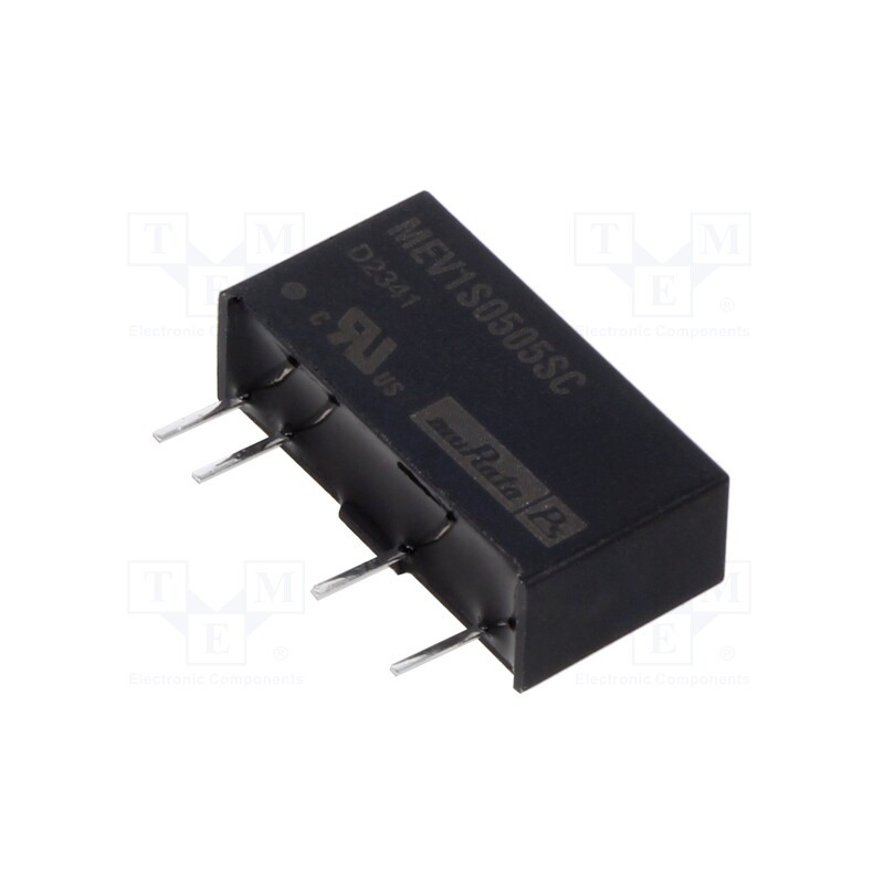 1 pcs x Murata Power Solutions - MEV1S0505SC - Converter: DC/DC, 1W, Uin: 4.5÷5.5V, Uout: 5VDC, Iout: 200mA, SIP