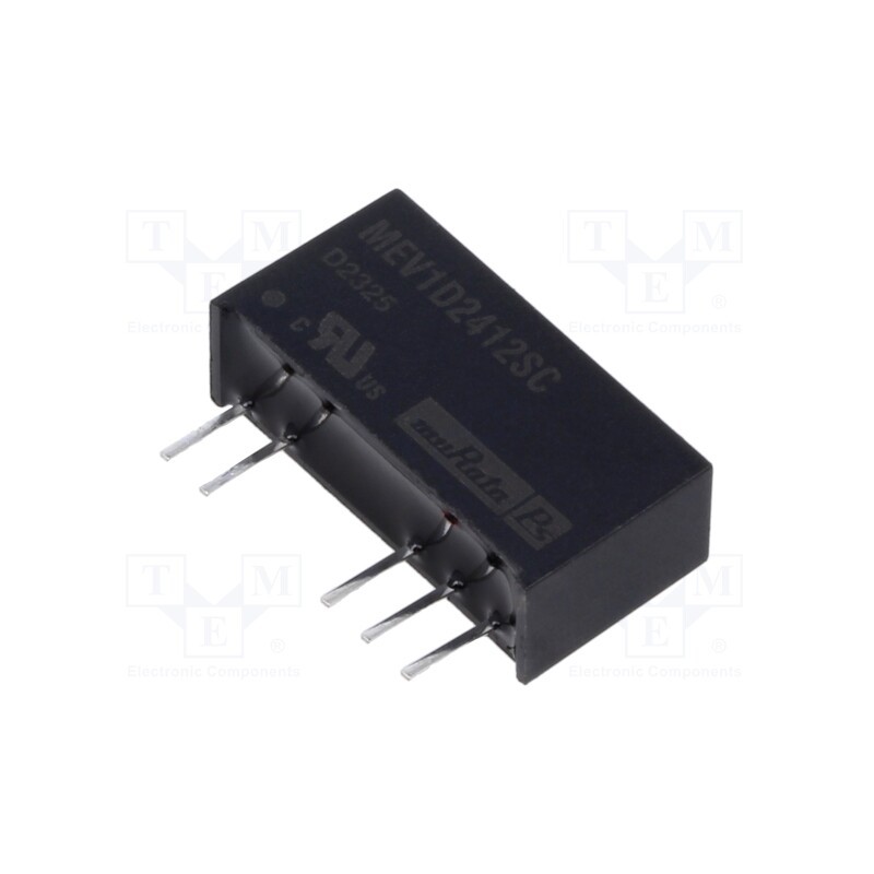 1 pcs x Murata Power Solutions - MEV1D2412SC - Converter: DC/DC, 1W, Uin: 21.6÷26.4V, Uout: 12VDC, Uout2: -12VDC