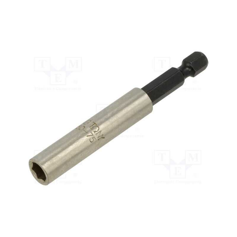 1 pcs x KING TONY - 750-75 - Holders for screwdriver bits, Socket: 1/4', Overall len: 75mm