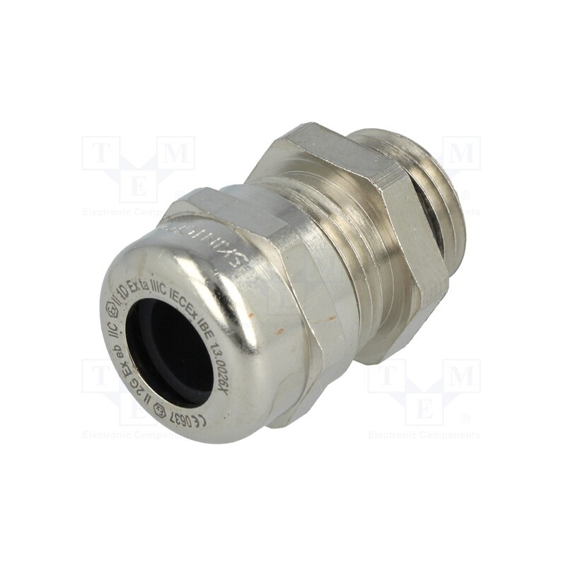 1 pcs x LAPP - 53112710 - Cable gland, M16, 1.5, IP68, brass, Body plating: nickel